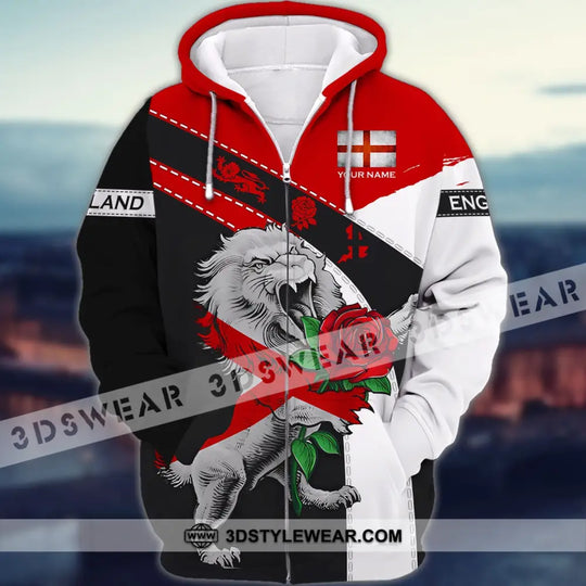 Unisex Shirt - Custom Football Name T-Shirt, England Rose Lion Shirt style option 4