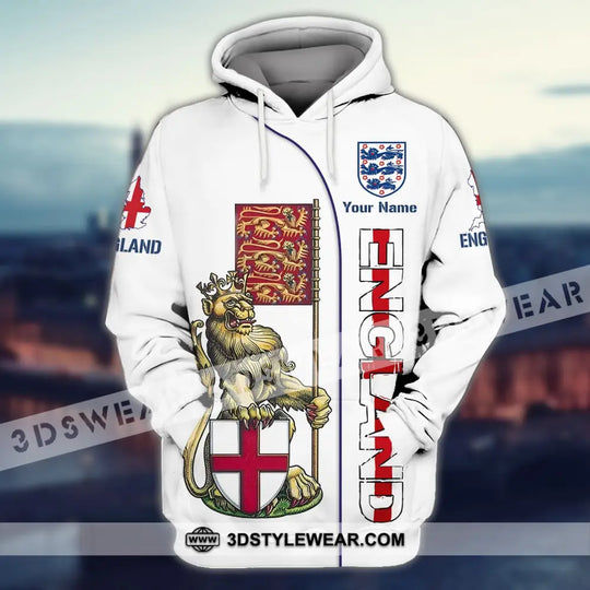 Unisex Shirt - Custom Football Name T-Shirt, England The Three Lions Shirt style option 3