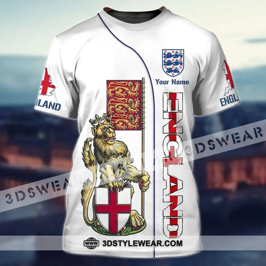 Unisex Shirt - Custom Football Name T-Shirt, England The Three Lions Shirt style option 2