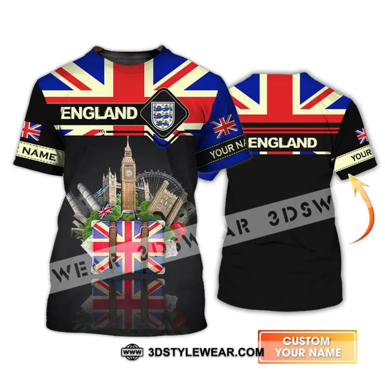 Unisex Shirt - Custom Football Name T-Shirt, England Tourist Destinations Shirt style option 1