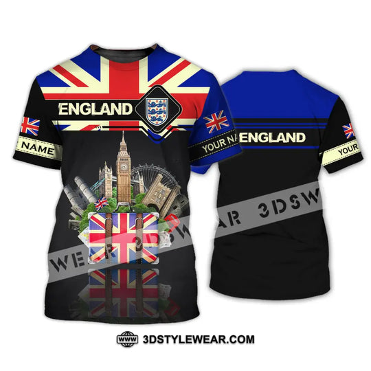 Unisex Shirt - Custom Football Name T-Shirt, England Tourist Destinations Shirt style option 2