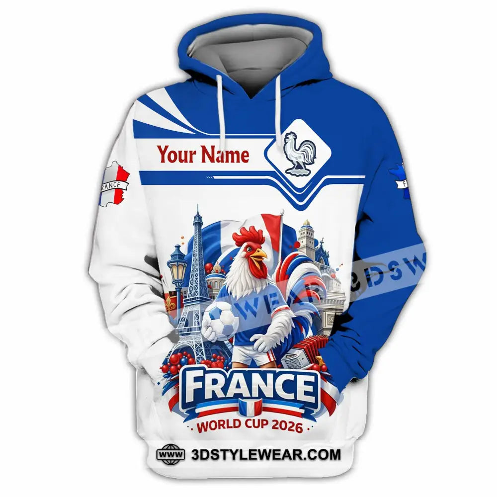 Unisex Shirt - Custom France Fifa World Cup 2026 3D Shirt Hoodie / S T-shirt