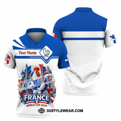 Unisex Shirt - Custom France Fifa World Cup 2026 3D Shirt Polo Shirt / S T-shirt