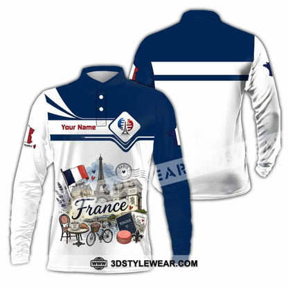 Unisex Shirt - Custom France Shirt - Long Sleeve Polo / S - T-shirt