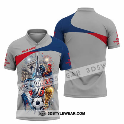 Unisex Shirt - Custom France World Cup 2026 3D Shirt - Polo Shirt / S - T-shirt