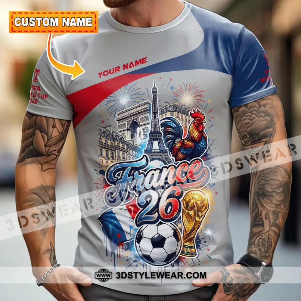 Unisex Shirt - Custom France World Cup 2026 3D Shirt - T-shirt