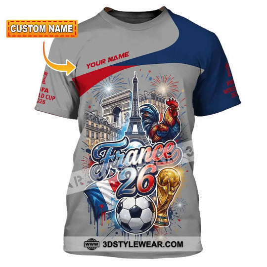 Unisex Shirt - Custom France World Cup 2026 3D Shirt style option 1