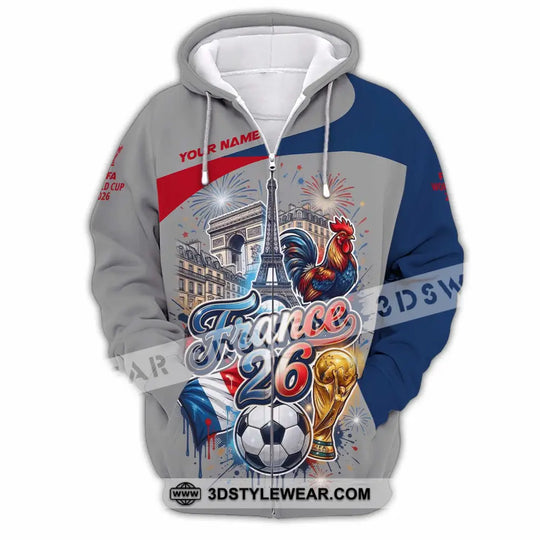 Unisex Shirt - Custom France World Cup 2026 3D Shirt style option 4