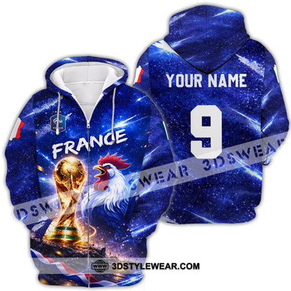 Unisex Shirt - Custom France World Cup 2026 3D Shirt Zipper Hoodie / S T-shirt