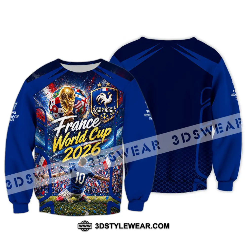 Unisex Shirt - Custom France World Cup 2026 Shirt - Long Sleeve / S - T-shirt