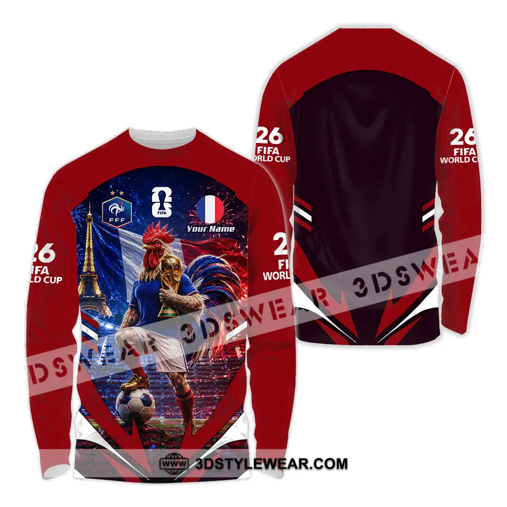 Unisex Shirt - Custom France World Cup 2026 Shirt - Long Sleeve Shirt / S - T-shirt