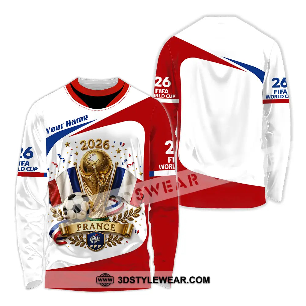 Unisex Shirt - Custom France World Cup 2026 Shirt - Long Sleeve Shirt / S - T-shirt