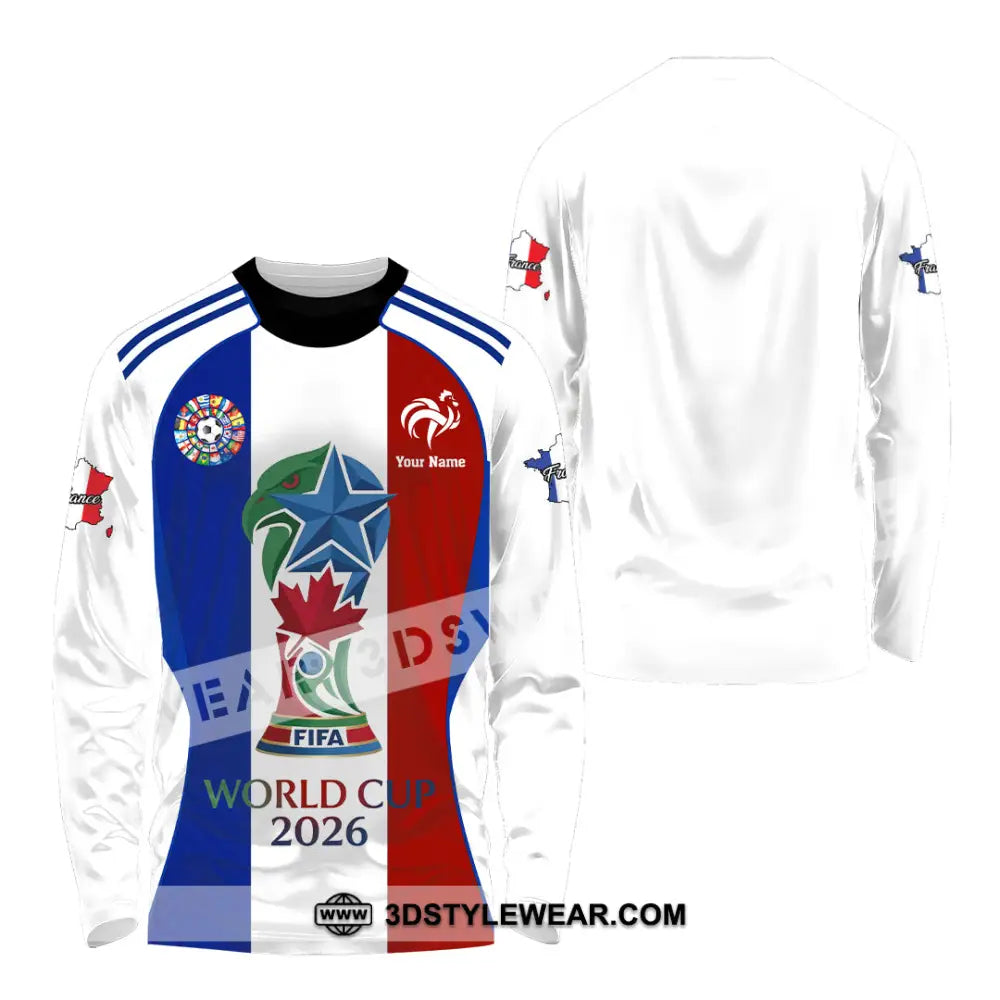 Unisex Shirt - Custom France World Cup 2026 Shirt - Long Sleeve Shirt / S - T-shirt