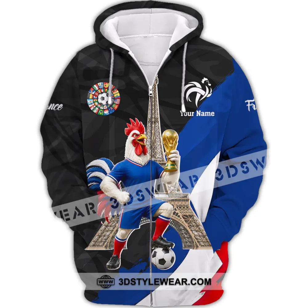 Unisex Shirt - Custom France World Cup 2026 Shirt - Zipper Hoodie / S - T-shirt