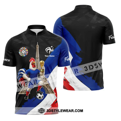 Unisex Shirt - Custom France World Cup 2026 Shirt - Zipper Polo Shirt / S - T-shirt