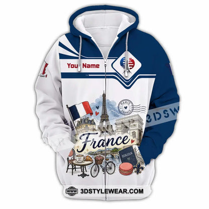 Unisex Shirt - Custom France Shirt - Zipper Hoodie / S - T-shirt