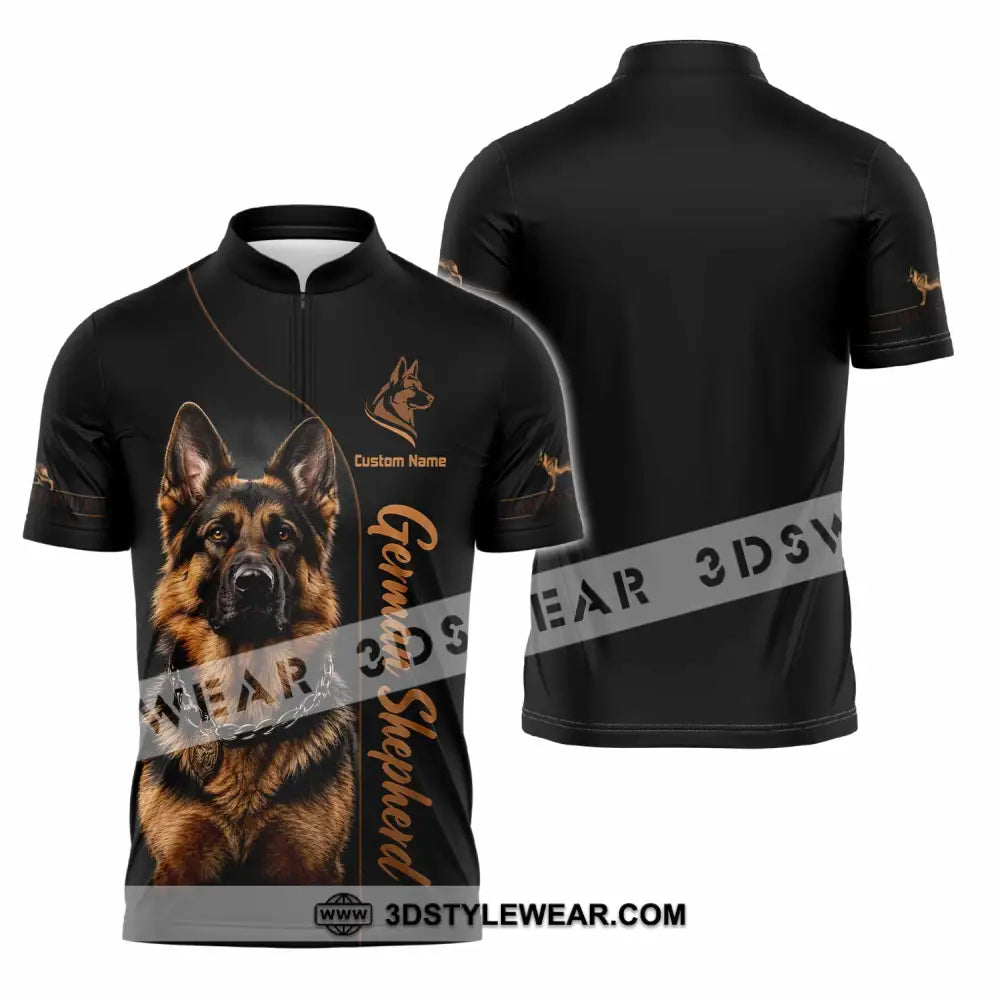 Unisex Shirt - Custom German Shepherds Shirt - Zipper Polo Shirt / S - T-shirt