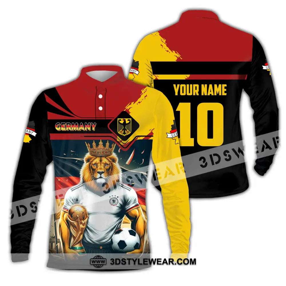Unisex Shirt - Custom Germany 3D Shirt Long Sleeve Polo / S T-shirt