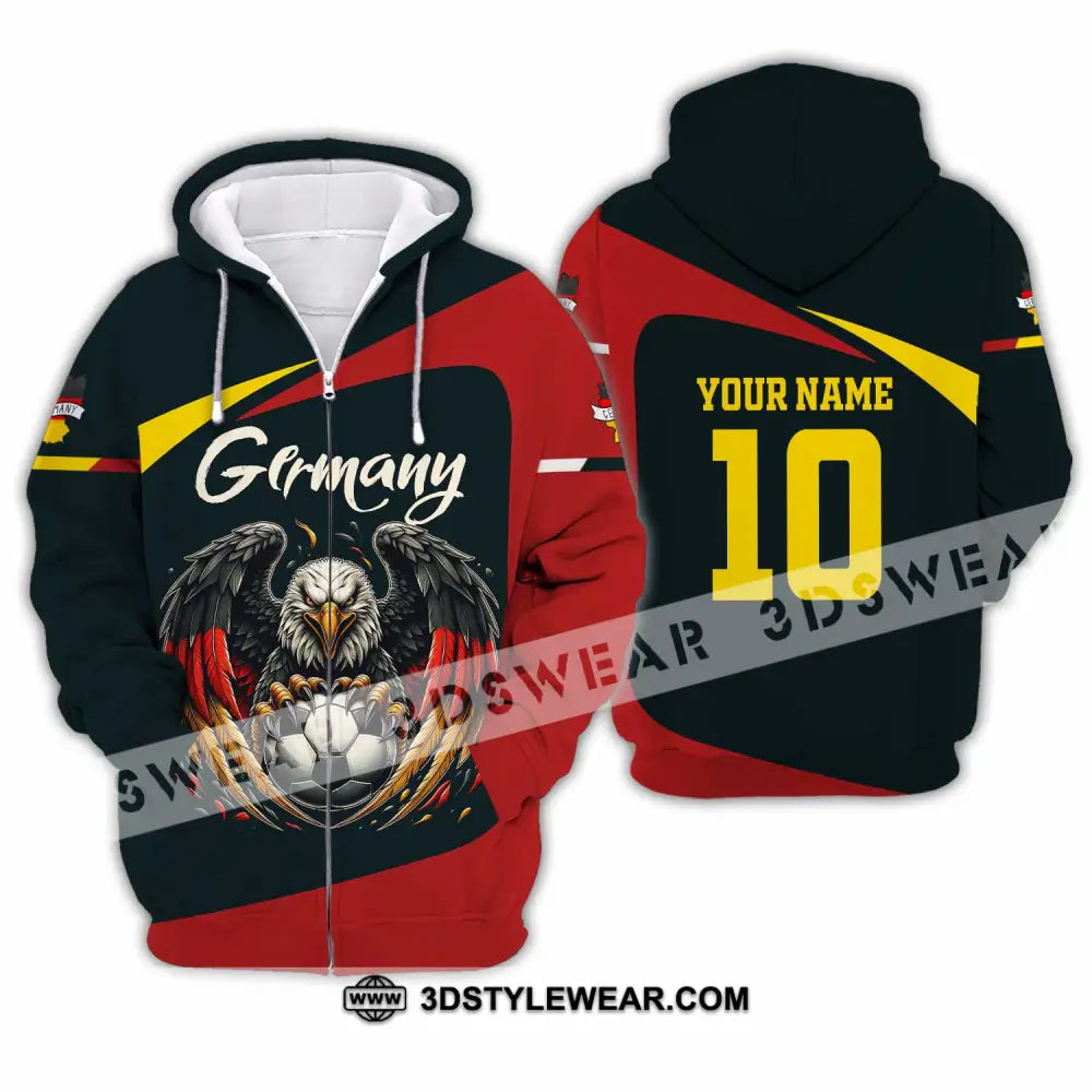 Unisex Shirt - Custom Germany 3D Shirt Zipper Hoodie / S T-shirt