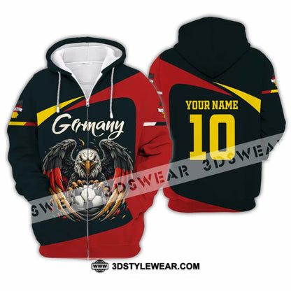 Unisex Shirt - Custom Germany 3D Shirt Zipper Hoodie / S T-shirt