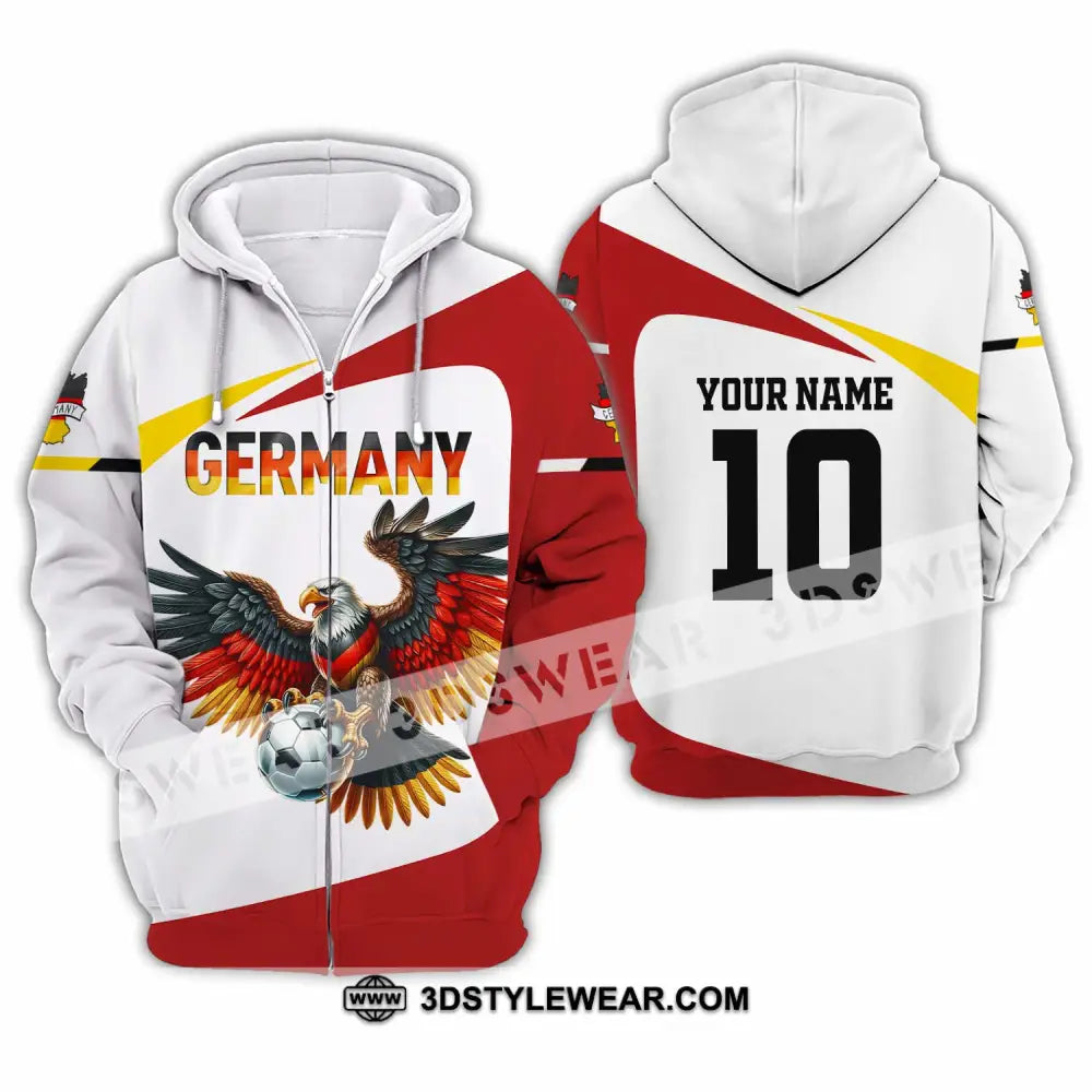 Unisex Shirt - Custom Germany 3D Shirt Zipper Hoodie / S T-shirt