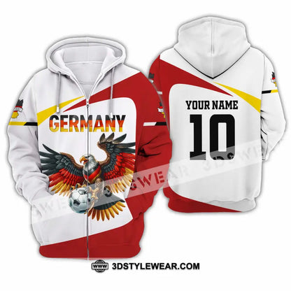 Unisex Shirt - Custom Germany 3D Shirt Zipper Hoodie / S T-shirt