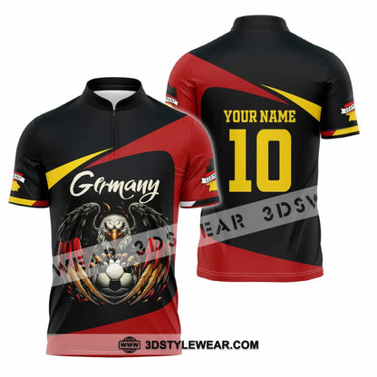 Unisex Shirt - Custom Germany 3D Shirt Zipper Polo Shirt / S T-shirt