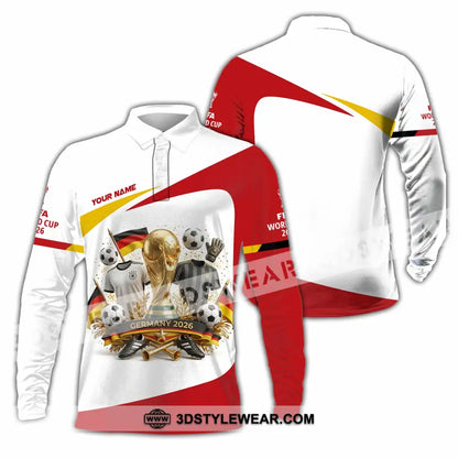 Unisex Shirt - Custom Germany World Cup 2026 3D Shirt - Long Sleeve Polo / S - T-shirt