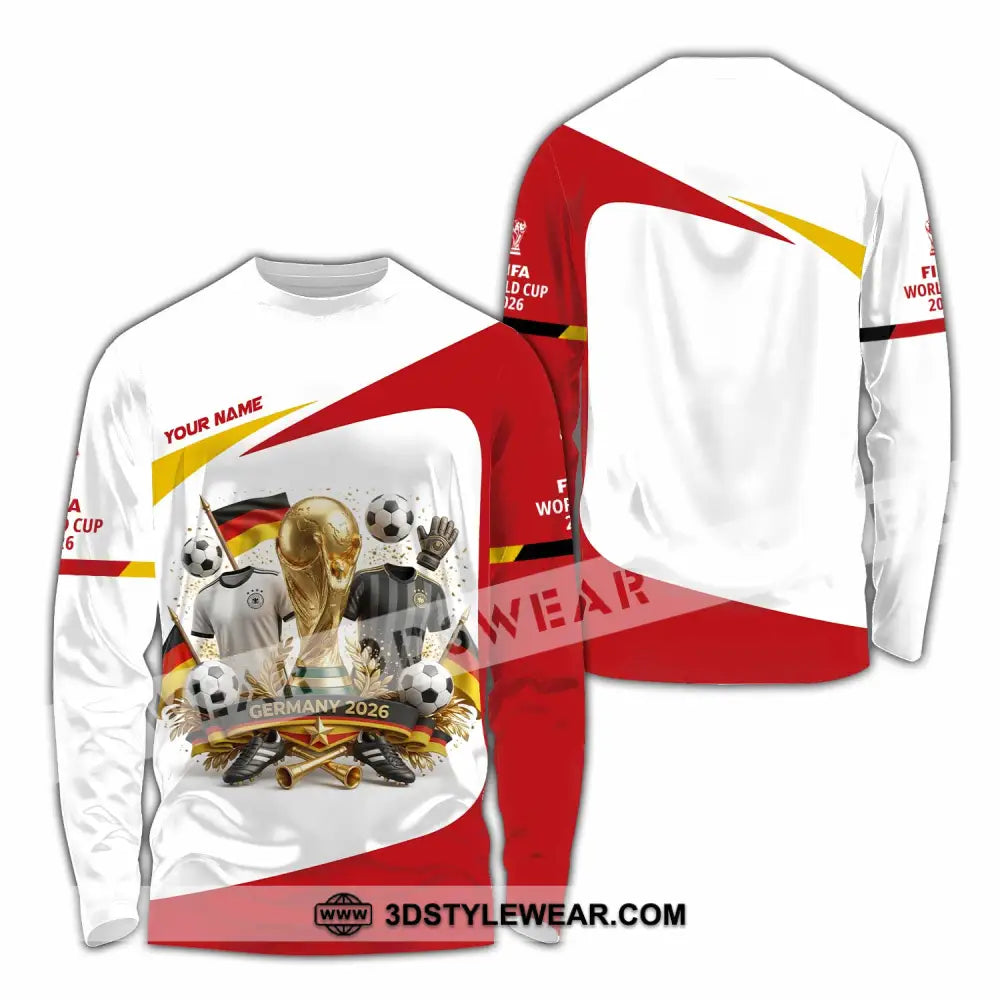 Unisex Shirt - Custom Germany World Cup 2026 3D Shirt - Long Sleeve Shirt / S - T-shirt