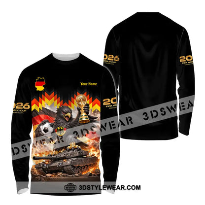 Unisex Shirt - Custom Germany World Cup 2026 3D Shirt Long Sleeve Shirt / S T-shirt