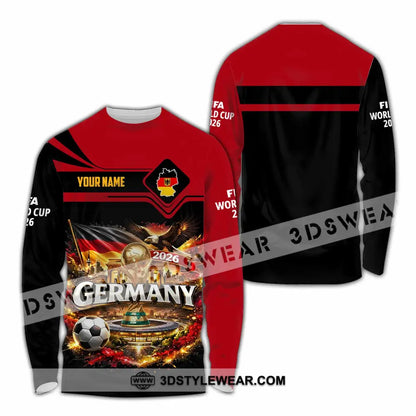 Unisex Shirt - Custom Germany World Cup 2026 3D Shirt Long Sleeve Shirt / S T-shirt