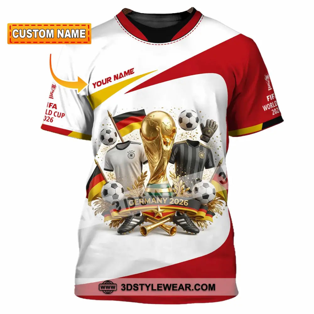 Unisex Shirt - Custom Germany World Cup 2026 3D Shirt - T-shirt