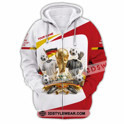 Unisex Shirt - Custom Germany World Cup 2026 3D Shirt - Zipper Hoodie / S - T-shirt