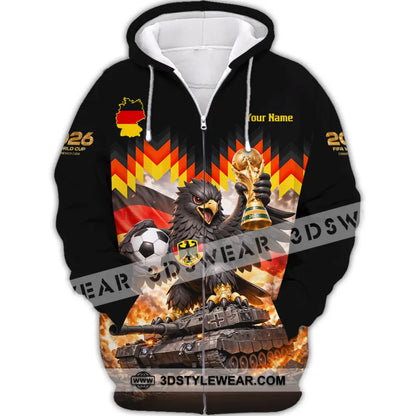 Unisex Shirt - Custom Germany World Cup 2026 3D Shirt Zipper Hoodie / S T-shirt