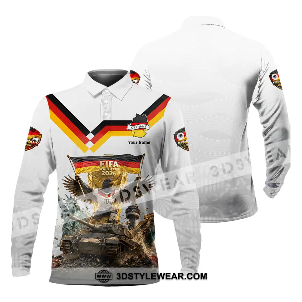 Unisex Shirt - Custom Germany World Cup 2026 Shirt - Long Sleeve Polo / S - T-shirt