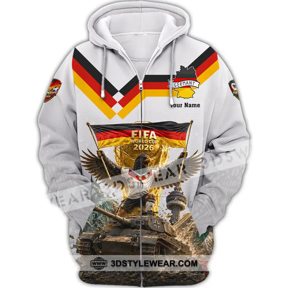 Unisex Shirt - Custom Germany World Cup 2026 Shirt - Zipper Hoodie / S - T-shirt