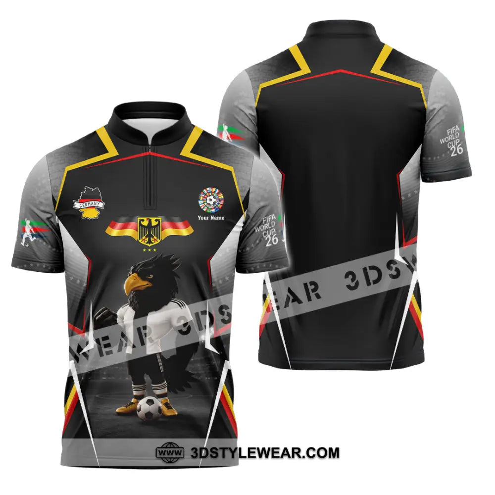 Unisex Shirt - Custom Germany World Cup 2026 Shirt - Zipper Polo Shirt / S - T-shirt