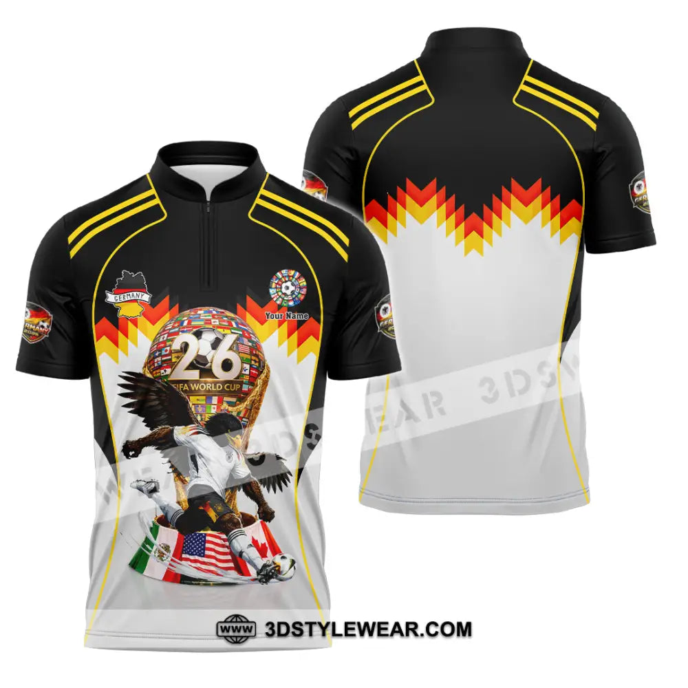 Unisex Shirt - Custom Germany World Cup 2026 Shirt - Zipper Polo Shirt / S - T-shirt
