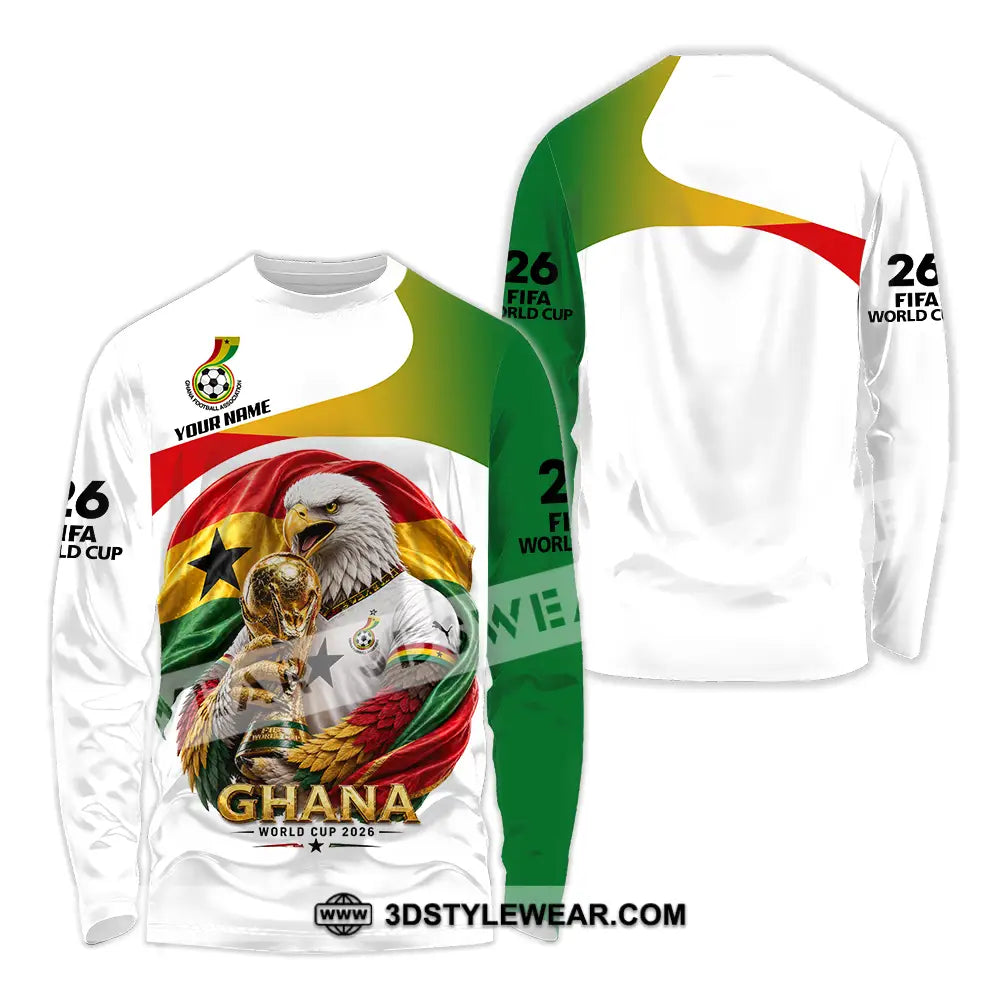 Unisex Shirt - Custom Ghana World Cup 2026 3D Shirt - Long Sleeve Shirt / S - T-shirt