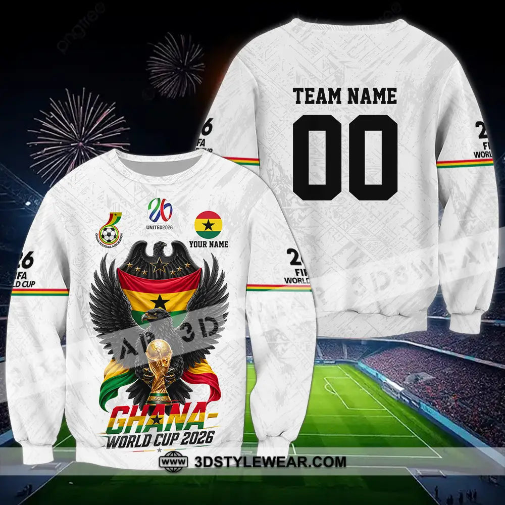 Unisex Shirt - Custom Ghana World Cup 2026 3D Shirt - Long Sleeve / S - T-shirt
