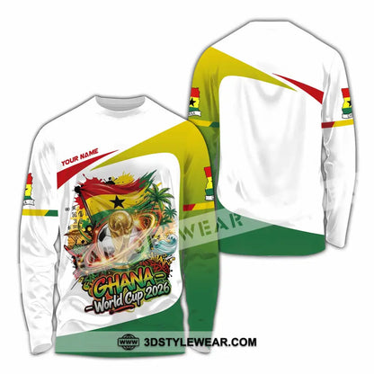Unisex Shirt - Custom Ghana World Cup 2026 3D Shirt Long Sleeve Shirt / S T-shirt