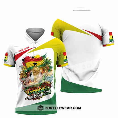 Unisex Shirt - Custom Ghana World Cup 2026 3D Shirt Polo Shirt / S T-shirt