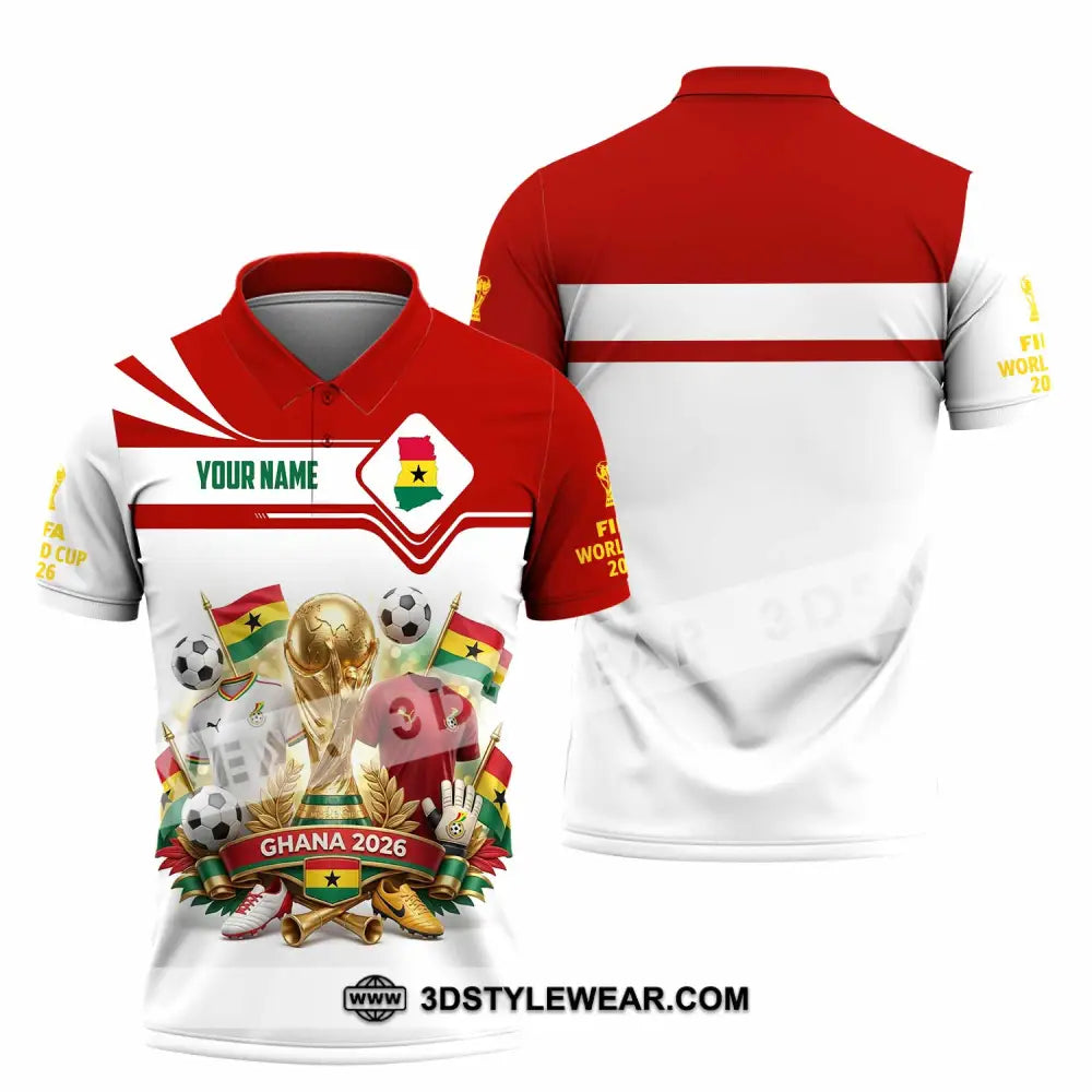 Unisex Shirt - Custom Ghana World Cup 2026 3D Shirt - Polo Shirt / S - T-shirt