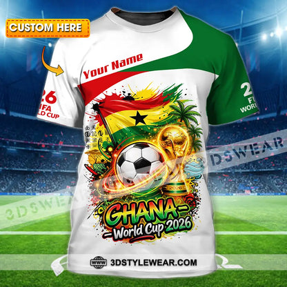 Unisex Shirt - Custom Ghana World Cup 2026 3D Shirt - T-shirt