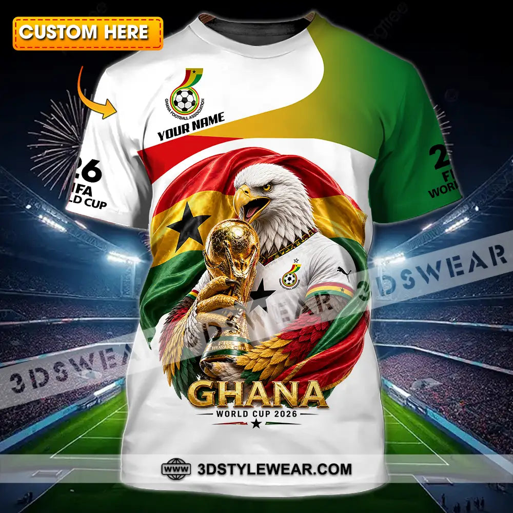 Unisex Shirt - Custom Ghana World Cup 2026 3D Shirt - T-shirt