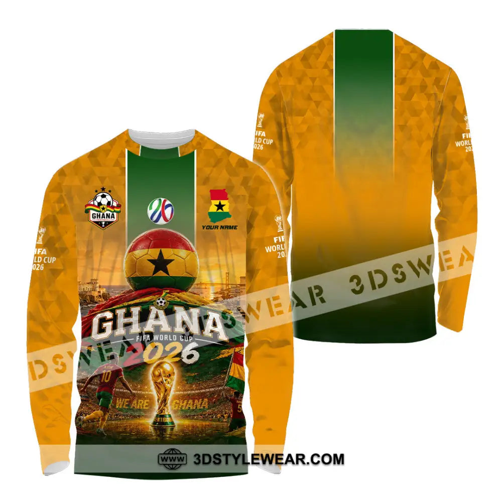 Unisex Shirt - Custom Ghana World Cup 2026 Shirt - Long Sleeve Shirt / S - T-shirt