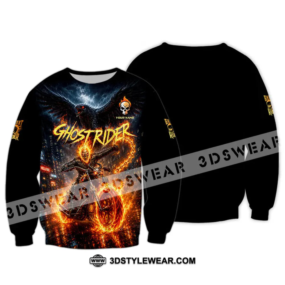 Unisex Shirt - Custom Ghost Rider Shirt - Long Sleeve / S - T-shirt