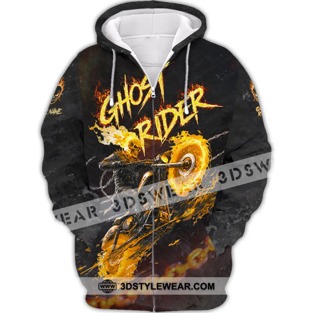 Unisex Shirt - Custom Ghost Rider Shirt - Zipper Hoodie / S - T-shirt