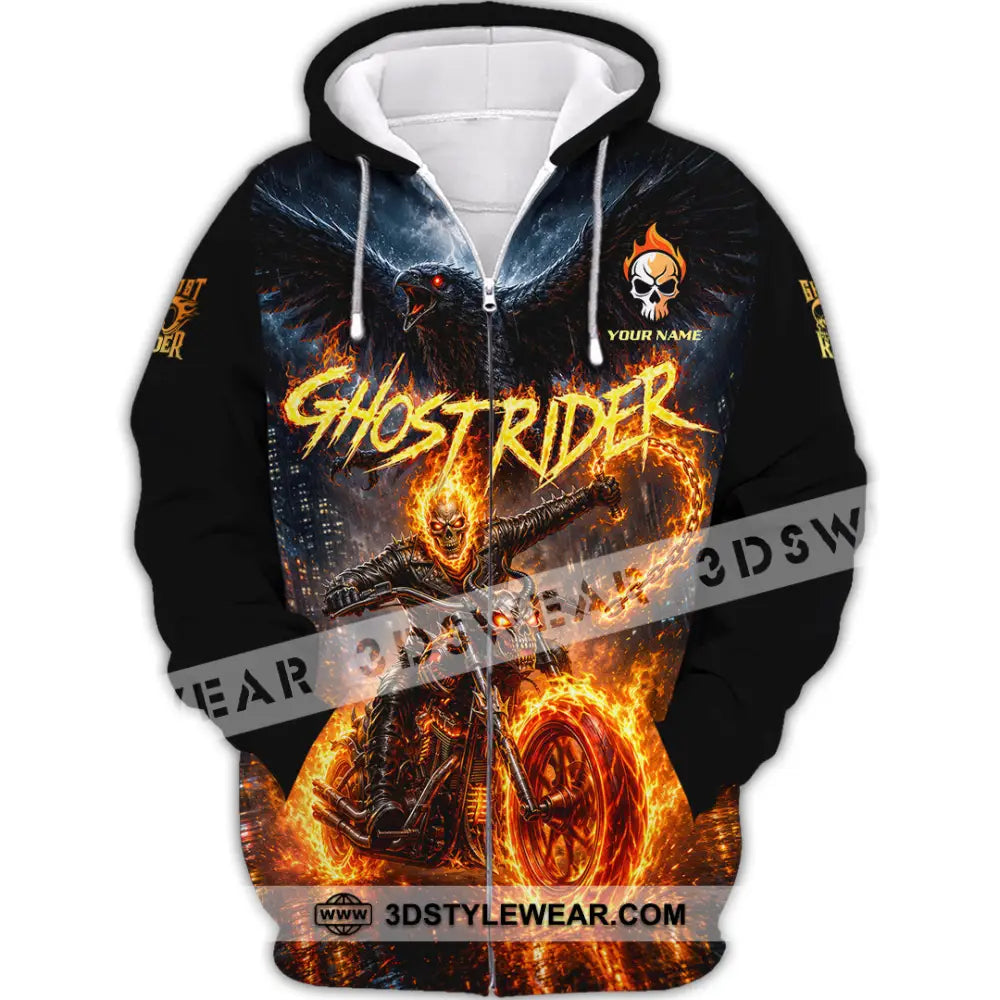 Unisex Shirt - Custom Ghost Rider Shirt - Zipper Hoodie / S - T-shirt