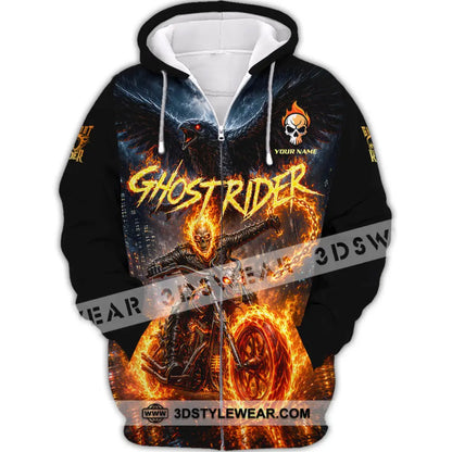 Unisex Shirt - Custom Ghost Rider Shirt - Zipper Hoodie / S - T-shirt